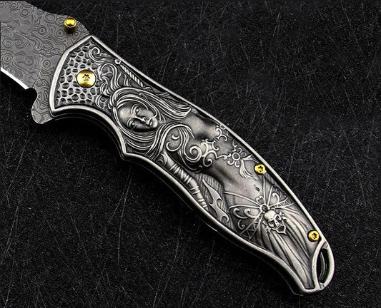 Female God Handle Folding Outdoor Pocket EDC Tool