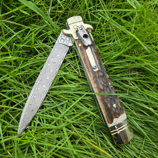 Classic Antler Handle Damascus Outdoor Tools