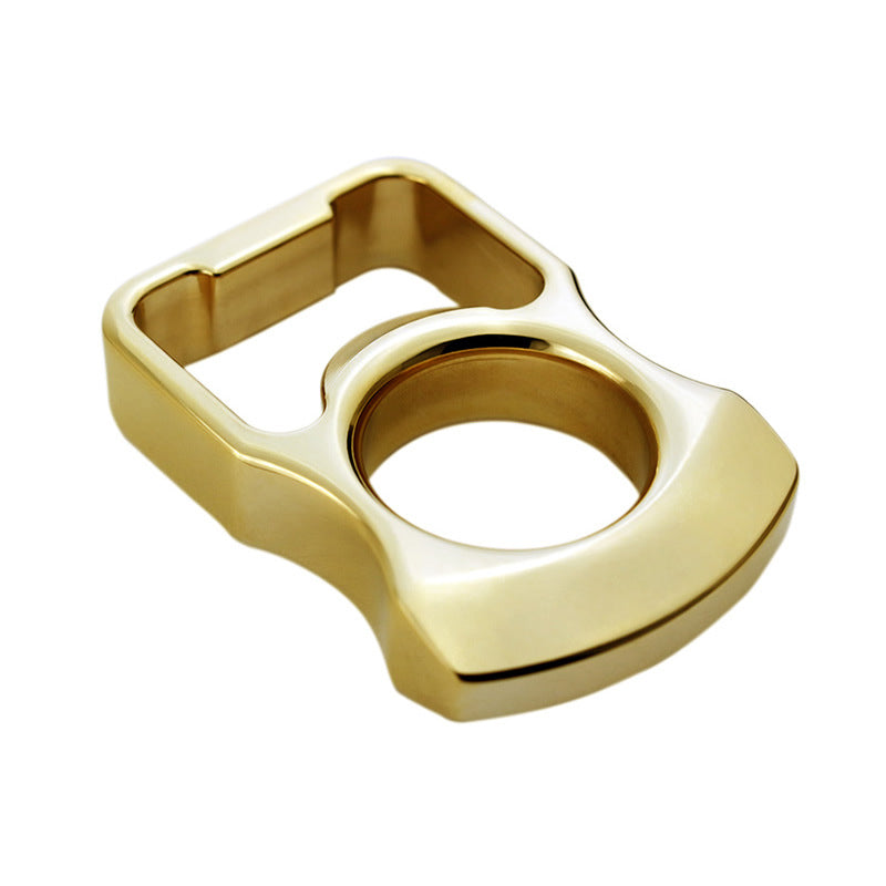 Round arc brass outdoor portable edc bottle opener