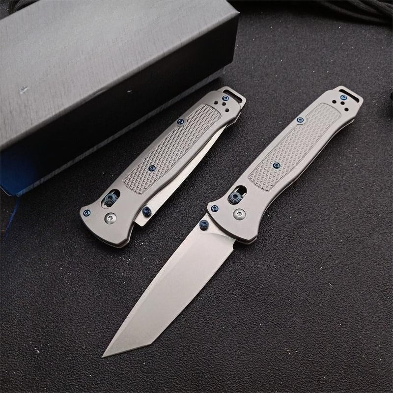 BM537GY M390 Steel Titanium Alloy Handle Outdoor Folding Tool