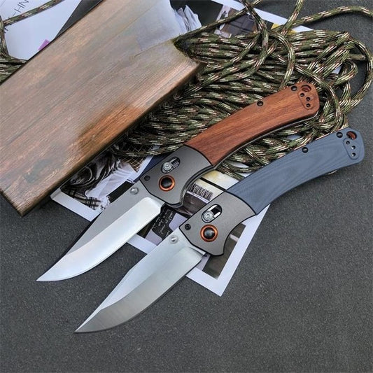 BM15080 G10 Handle and Sandalwood Handle Outdoor Folding Tool