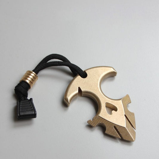 Outdoor Brass Decoration EDC Keychain Portable Backpack Pendant Tool