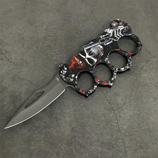 Outdoor Folding Four Hole Carbon Steel Handle Tool