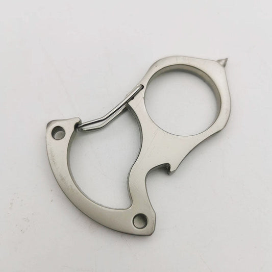 Single Alloy Steel Carabiner Keychain Outdoor Bottle Opener Tool