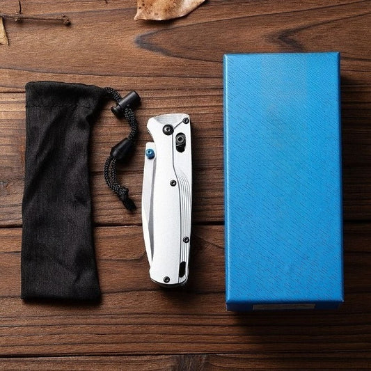 BM535BK-4 Silver Aviation Aluminum Handle 9CR13 Outdoor Folding Tool