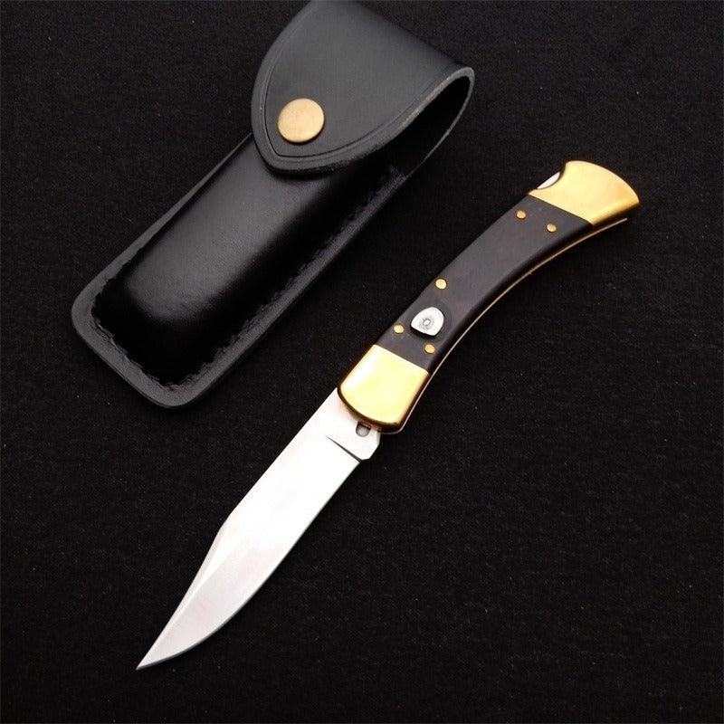 Single Handle Copper Rivet Black Rosewood Wood Bk 110 Outdoor Folding Tool