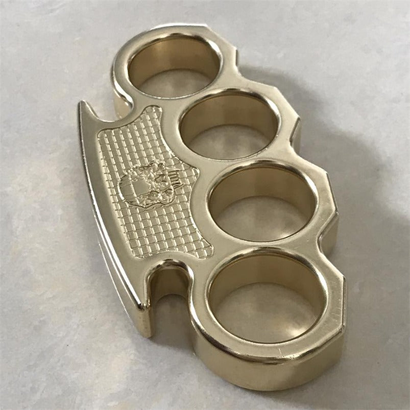 Classic Brass Skull Mini Mirror Outdoor Tool