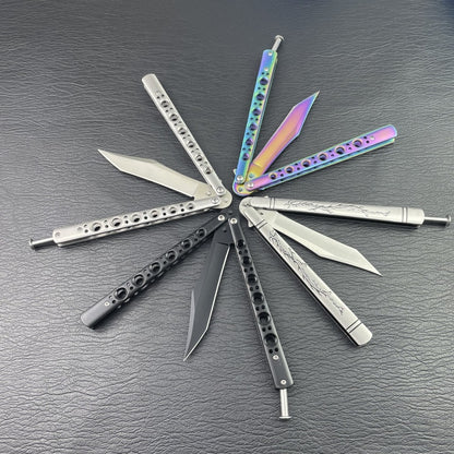 Stainless Steel Portable Swing-hand Unsharpened Outdoor Folding Tool