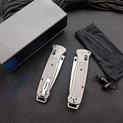 BM537GY M390 Steel Titanium Alloy Handle Outdoor Folding Tool