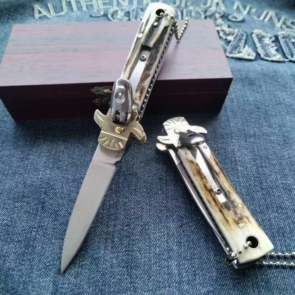 Small Deer Antler Handle D2 Outdoor Portable Tool