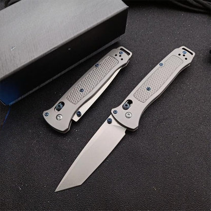 BM537GY M390 Steel Titanium Alloy Handle Outdoor Folding Tool