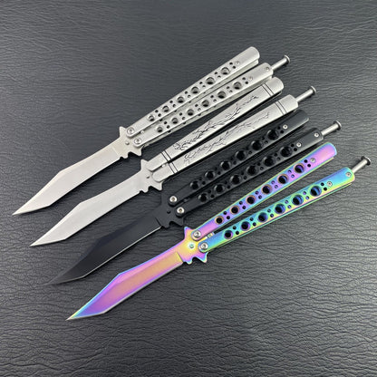 Stainless Steel Portable Swing-hand Unsharpened Outdoor Folding Tool