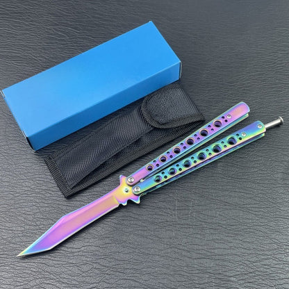 Stainless Steel Portable Swing-hand Unsharpened Outdoor Folding Tool