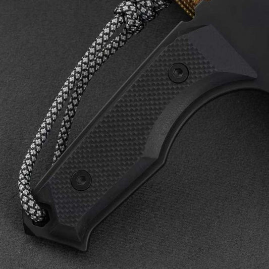 Black Titanium G10 Dual-Color Camouflage Pattern K-Sheath Outdoor Tool