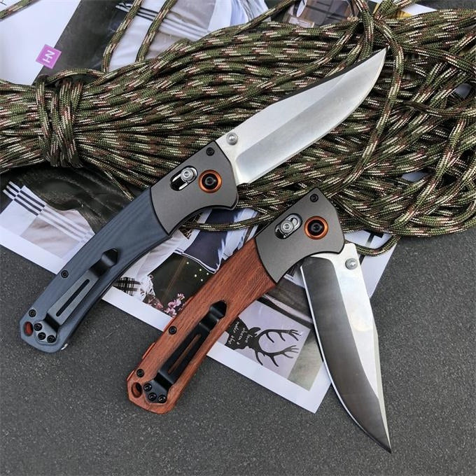 BM15080 G10 Handle and Sandalwood Handle Outdoor Folding Tool