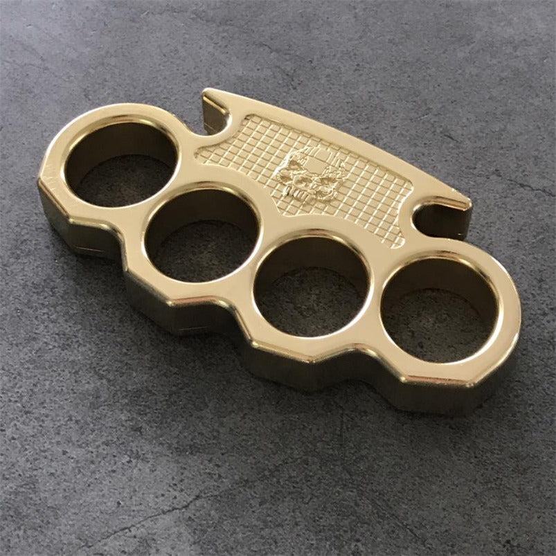 Classic Brass Skull Mini Mirror Outdoor Tool