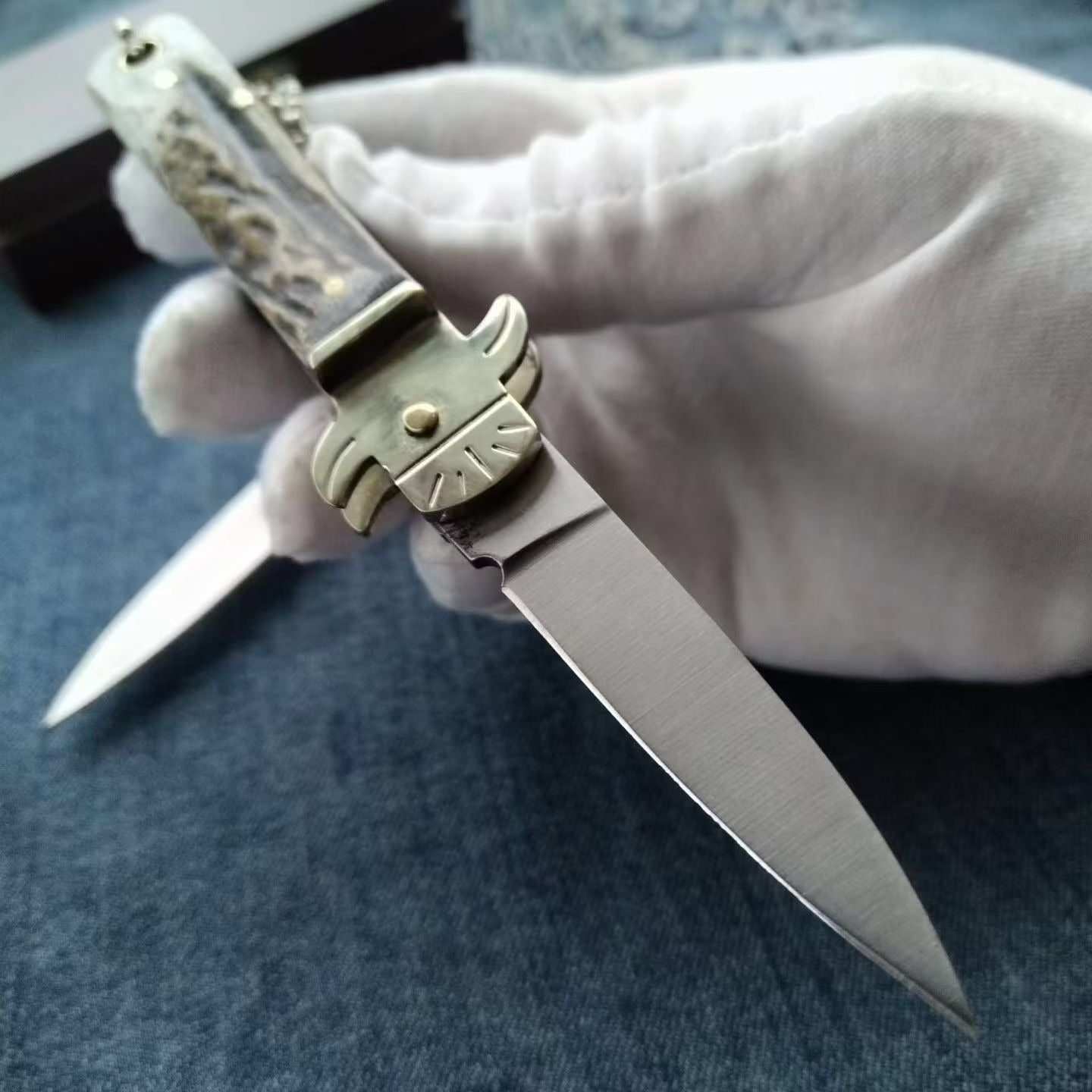 Small Deer Antler Handle D2 Outdoor Portable Tool