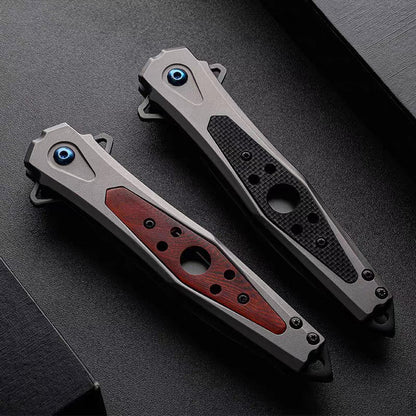 G10 Redwood Handle Folding Outdoor Tool