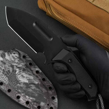 Black Titanium G10 Dual-Color Camouflage Pattern K-Sheath Outdoor Tool