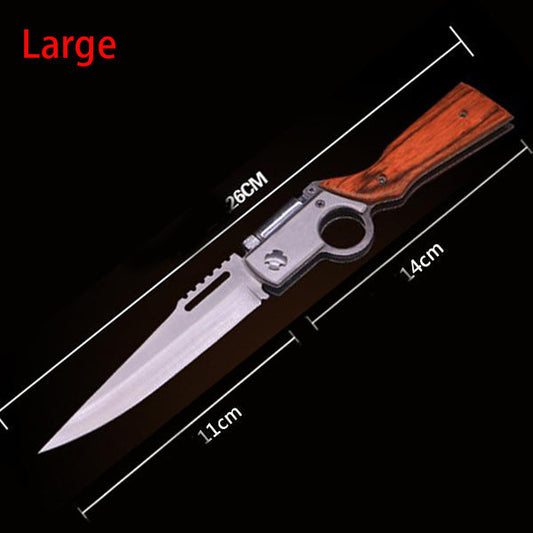 Folding with Light Colored Wood Textured Pocket Tool