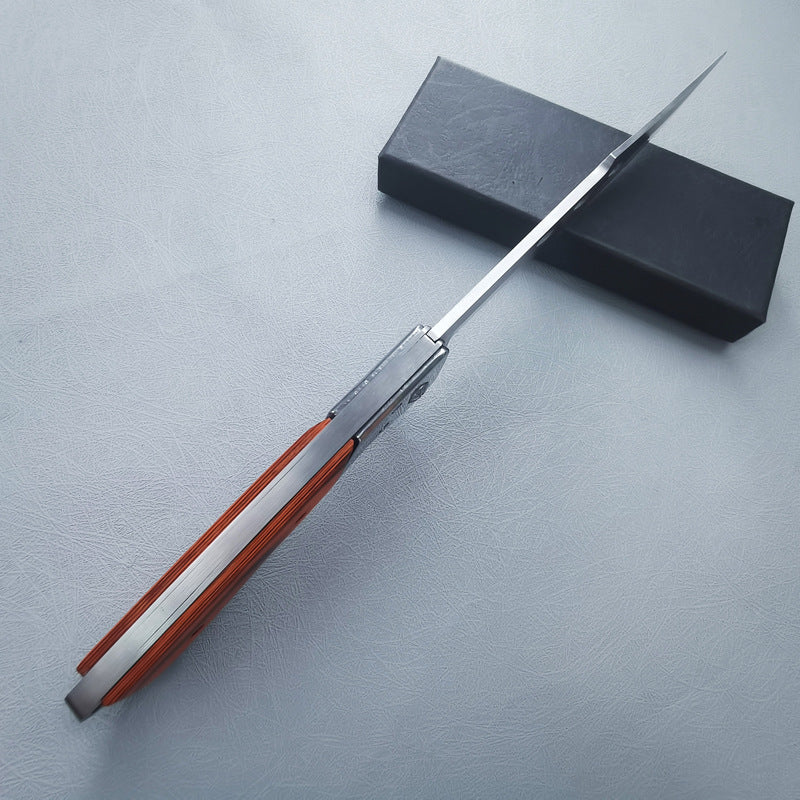 Large Folding Outdoor Tool with Redwood Handle