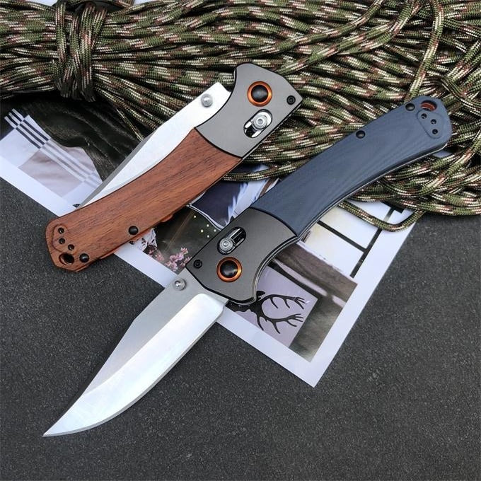 BM15080 G10 Handle and Sandalwood Handle Outdoor Folding Tool