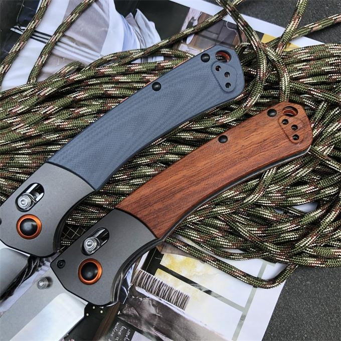 BM15080 G10 Handle and Sandalwood Handle Outdoor Folding Tool