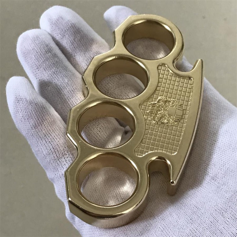 Classic Brass Skull Mini Mirror Outdoor Tool