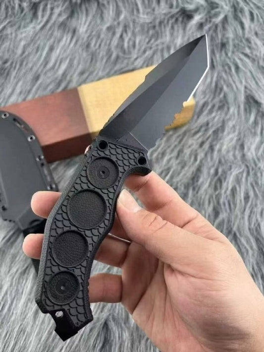 KA-5557 58-60HRC Outdoor Tool with Half Serrated Edge