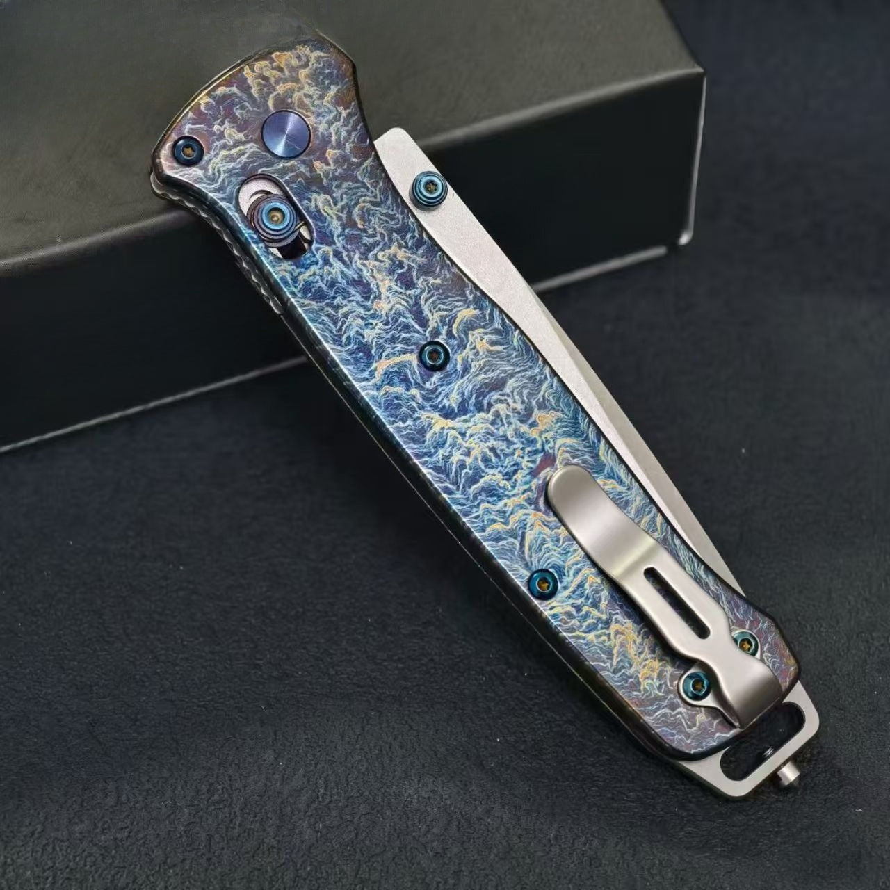 BM537BK Titanium Alloy Lightning Pattern Outdoor Folding Tool