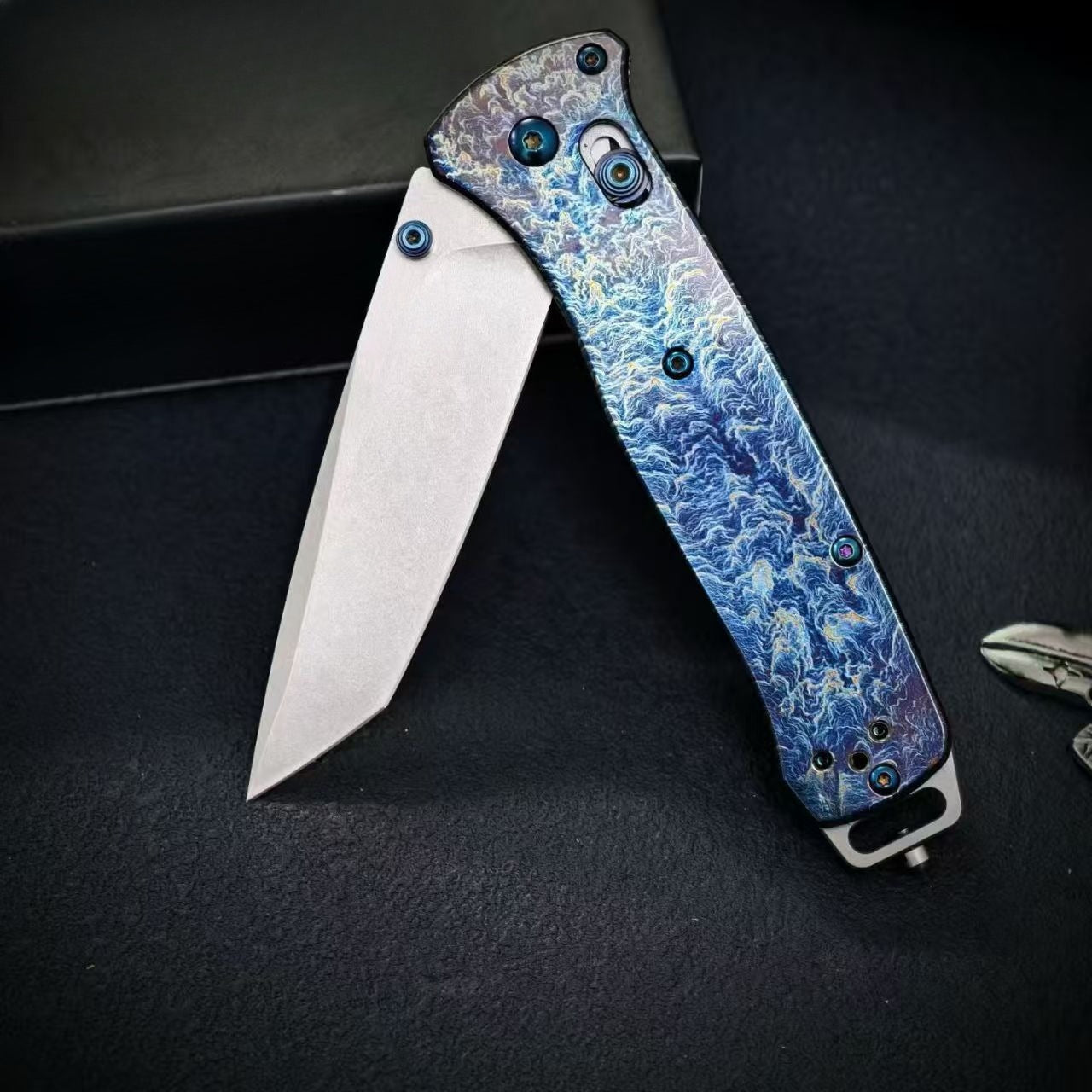 BM537BK Titanium Alloy Lightning Pattern Outdoor Folding Tool