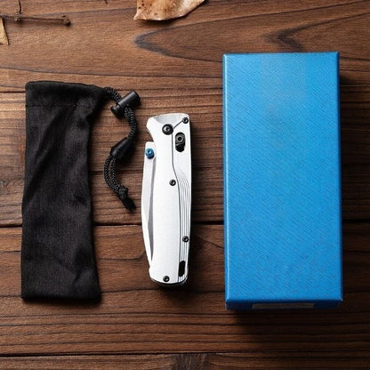 BM535BK-4 Silver Aviation Aluminum Handle 9CR13 Outdoor Folding Tool