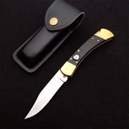 Single Handle Copper Rivet Black Rosewood Wood Bk 110 Outdoor Folding Tool